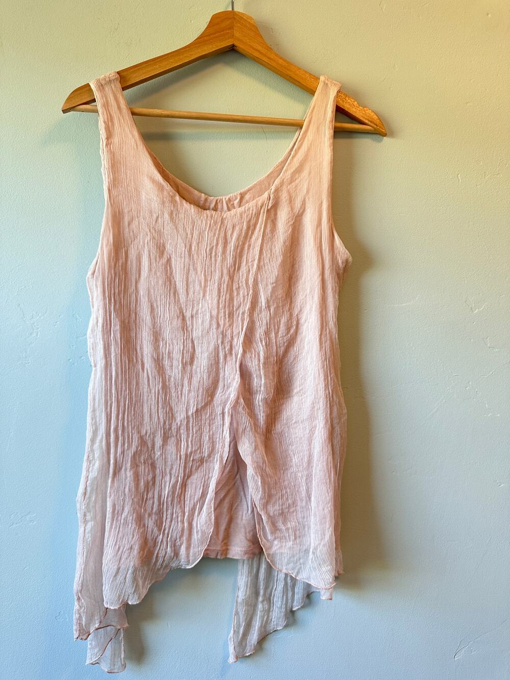 Italian Bellambia Silk Light Pink Tank